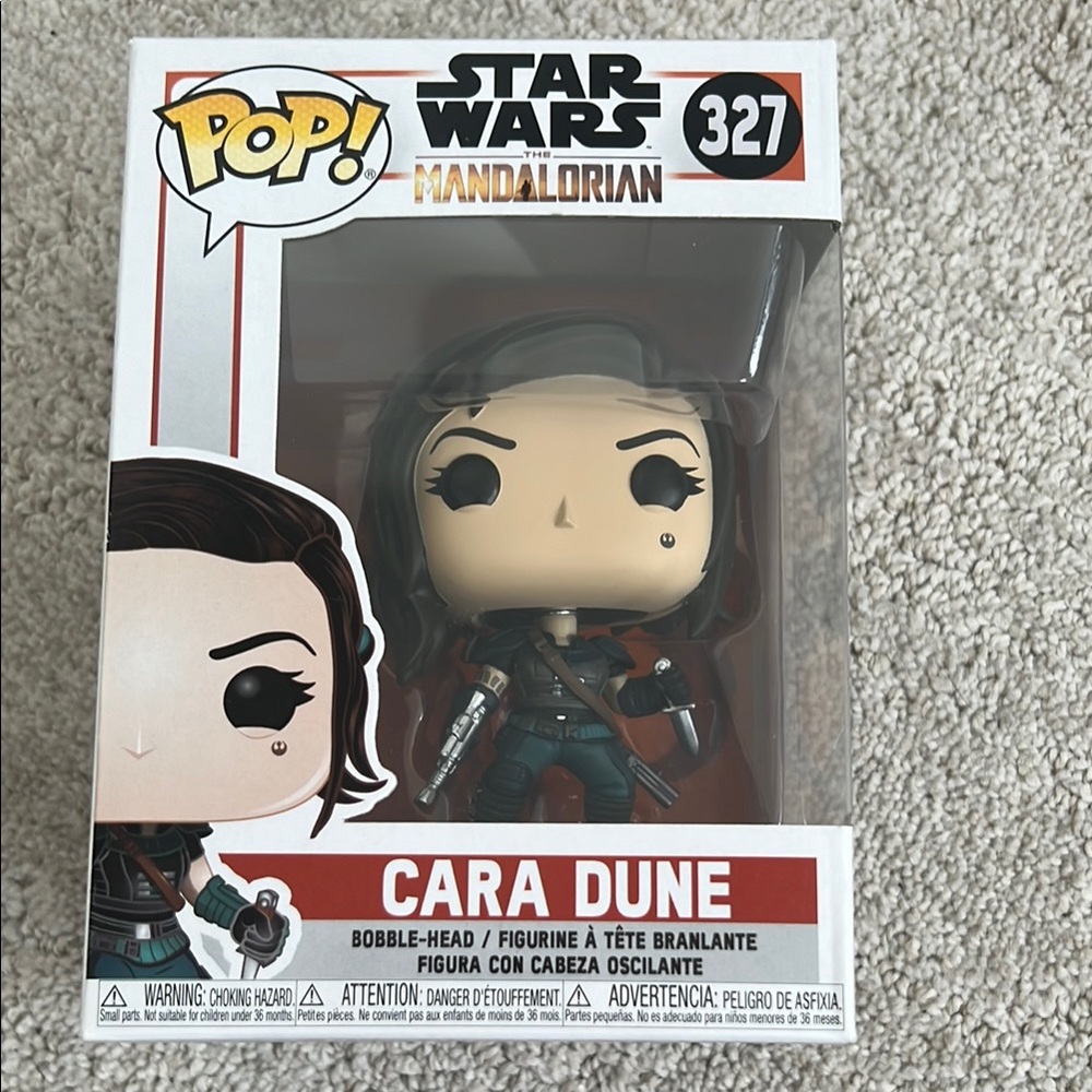 Funko Pop! Star Wars Cara Dune Figure with Black and Brown